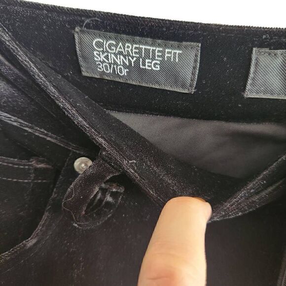 Nine West Mid Rise Velour Jeans Pants Size 10 - Picture 3 of 6